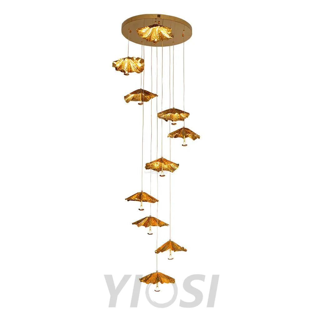 Livra Leaf Chandelier ∅ 11.8″ - Earring-1-Yiosilamp