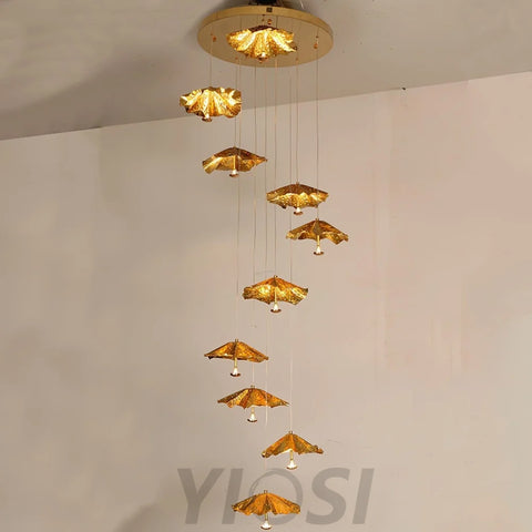 Livra Leaf Chandelier ∅ 11.8″ - Earring-1-Yiosilamp