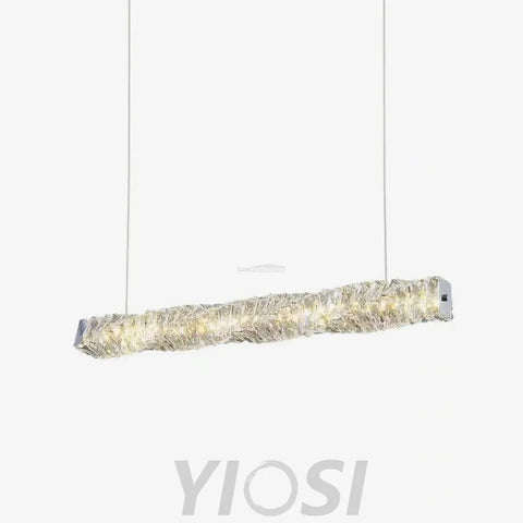 Long Crystal  Linear Pendant Light - Bar-1-Yiosilamp