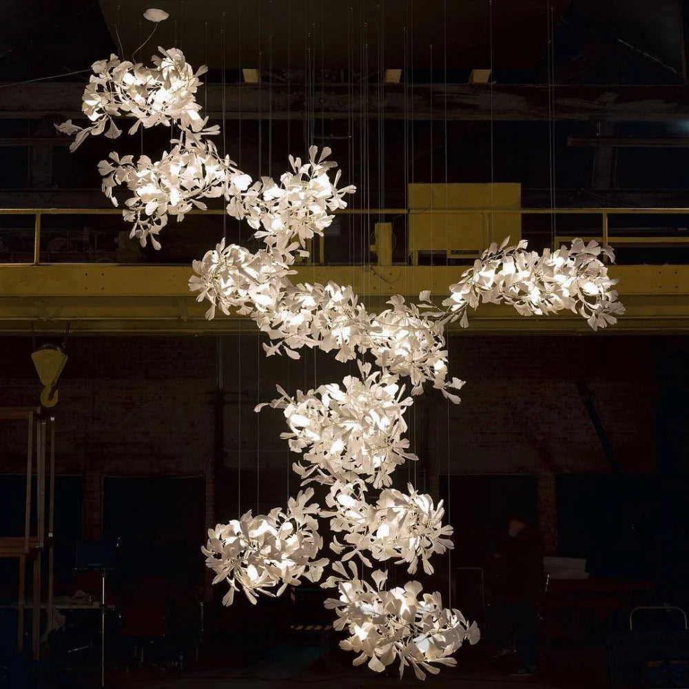 Long Gingko Chandelier Modern Large Branch