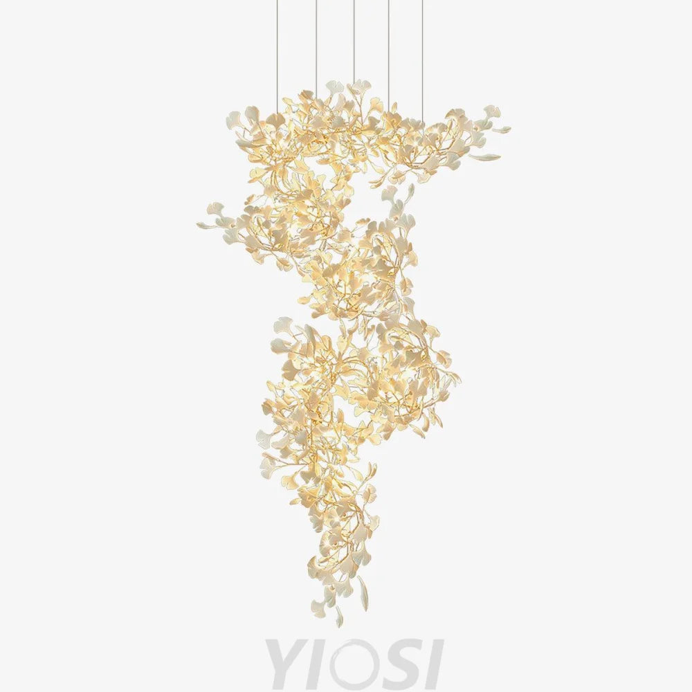 Long Gingko Chandelier Modern Large Branch