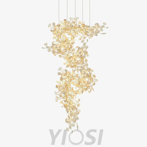 Long Gingko Chandelier Modern Large Branch