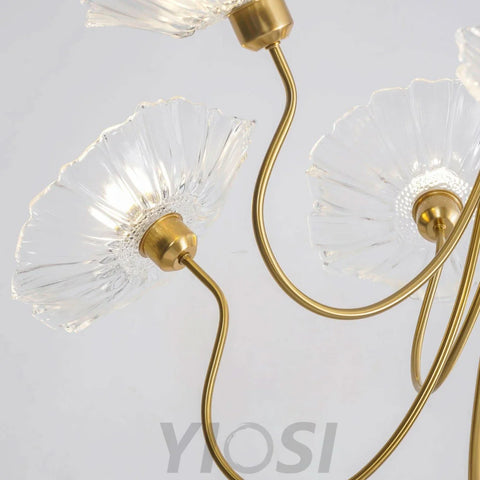 Lotus Leaf Glass Chandelier ∅ 35.4″ - Yiosilamp