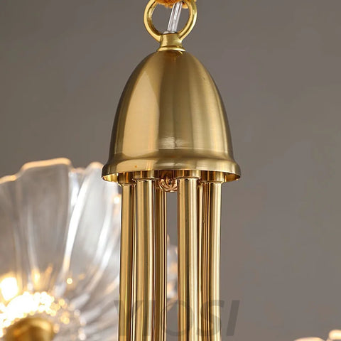 Lotus Leaf Glass Chandelier ∅ 35.4″ - Yiosilamp