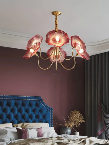 Lotus Leaf Glass Chandelier ∅ 35.4″ - Yiosilamp