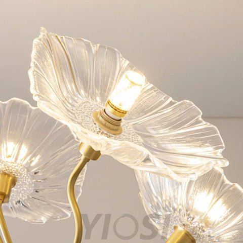 Lotus Leaf Glass Chandelier ∅ 35.4″ - Yiosilamp