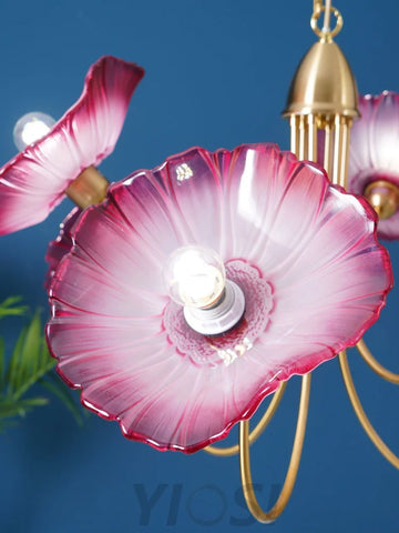 Lotus Leaf Glass Chandelier ∅ 35.4″ - Yiosilamp