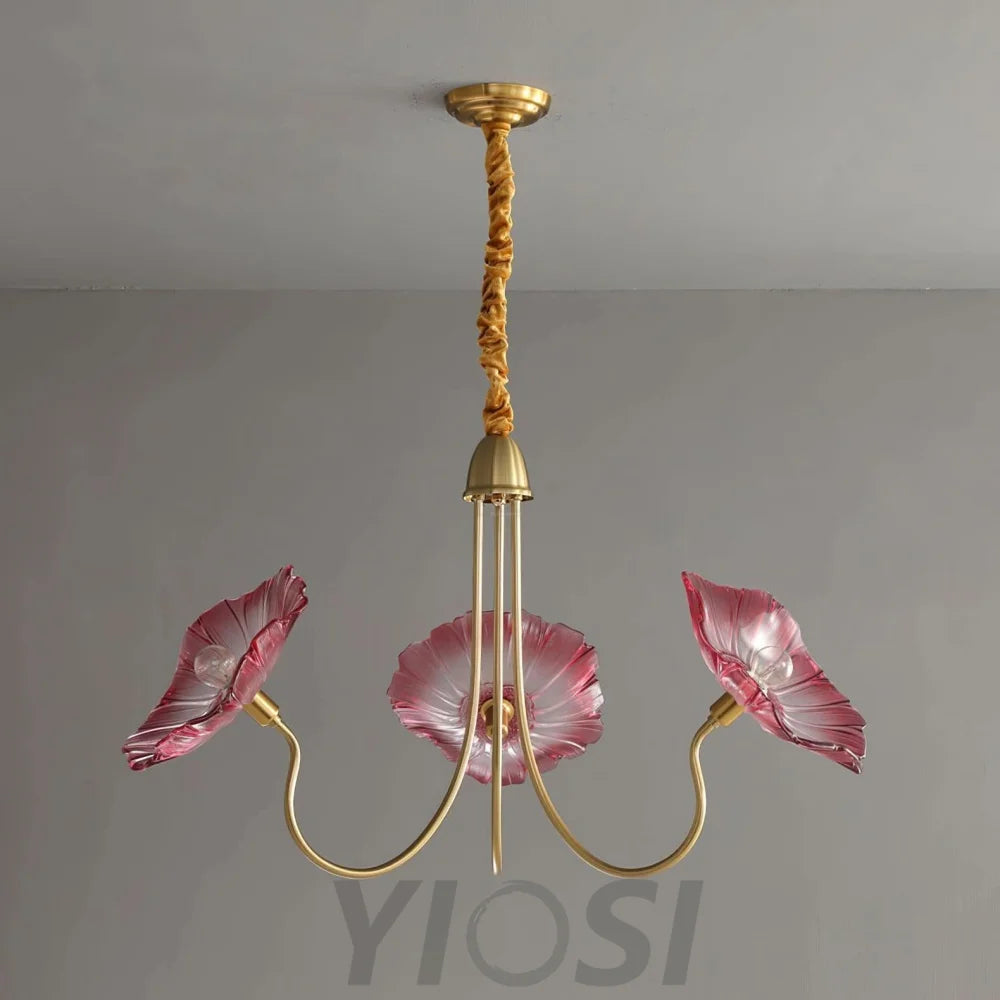 Lotus Leaf Glass Chandelier ∅ 35.4″ - Yiosilamp