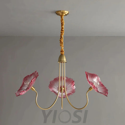 Lotus Leaf Glass Chandelier ∅ 35.4″ - Yiosilamp