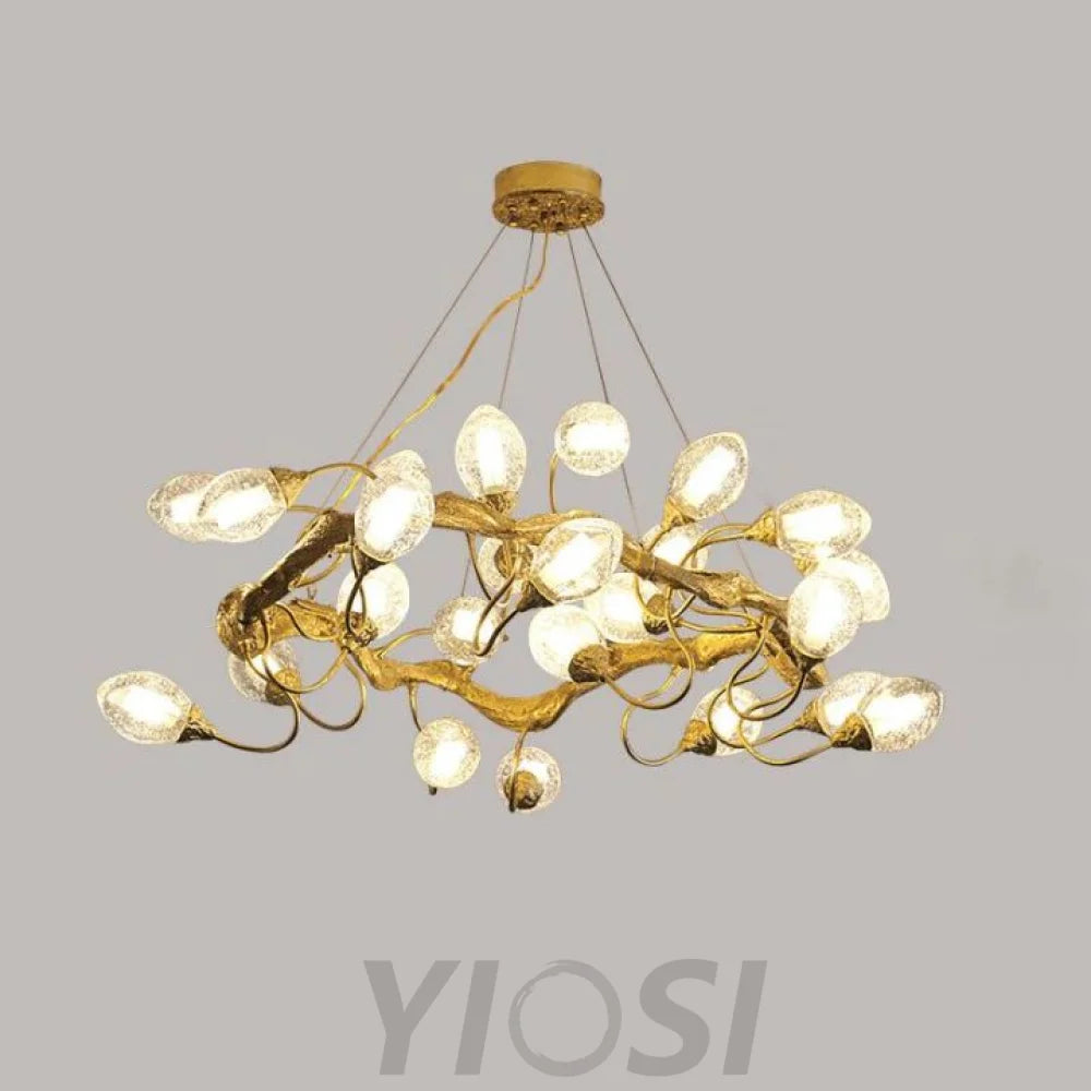 Lotus Modern Brass Branch Chandelier For Living Room Chandeliers For Dining Room Stairways Foyer