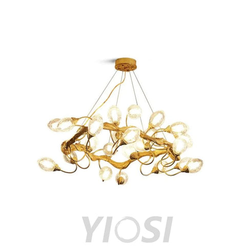 Lotus Modern Brass Branch Chandelier For Living Room Chandeliers For Dining Room Stairways Foyer