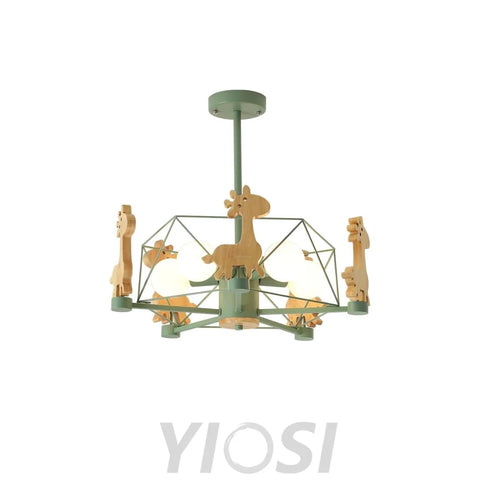 Lovely Deer Wooden Chandelier ∅ 20.8″ - Candy-1-Yiosilamp