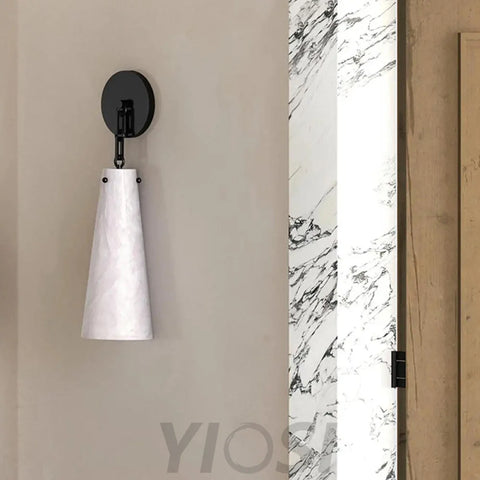 Lucca Contemporary Alabaster Wall Sconce Wall