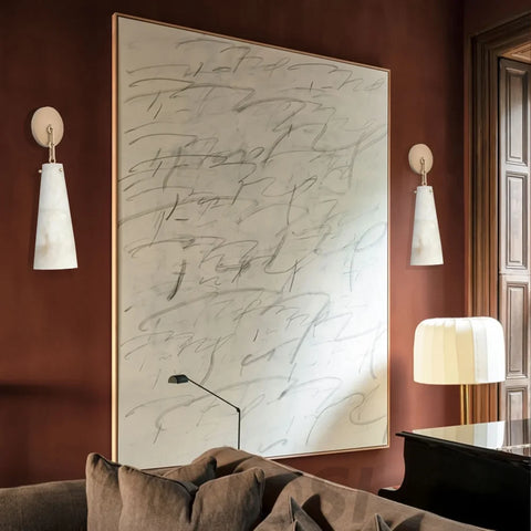 Lucca Contemporary Alabaster Wall Sconce Wall