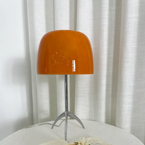 Lumiere Glass Table Lamp Dia 10.6″(26Cm) X H 14.2″(45Cm) / Orange Us Plug Lamp