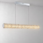 Lumina Crystal Linear Pendant Chandelier – lights on