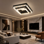 Luminous Cube Modern Crystal Flush Mount Ceiling Light - scene