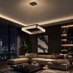 Luminous Cube Modern Sculptural Pendant Light - scene