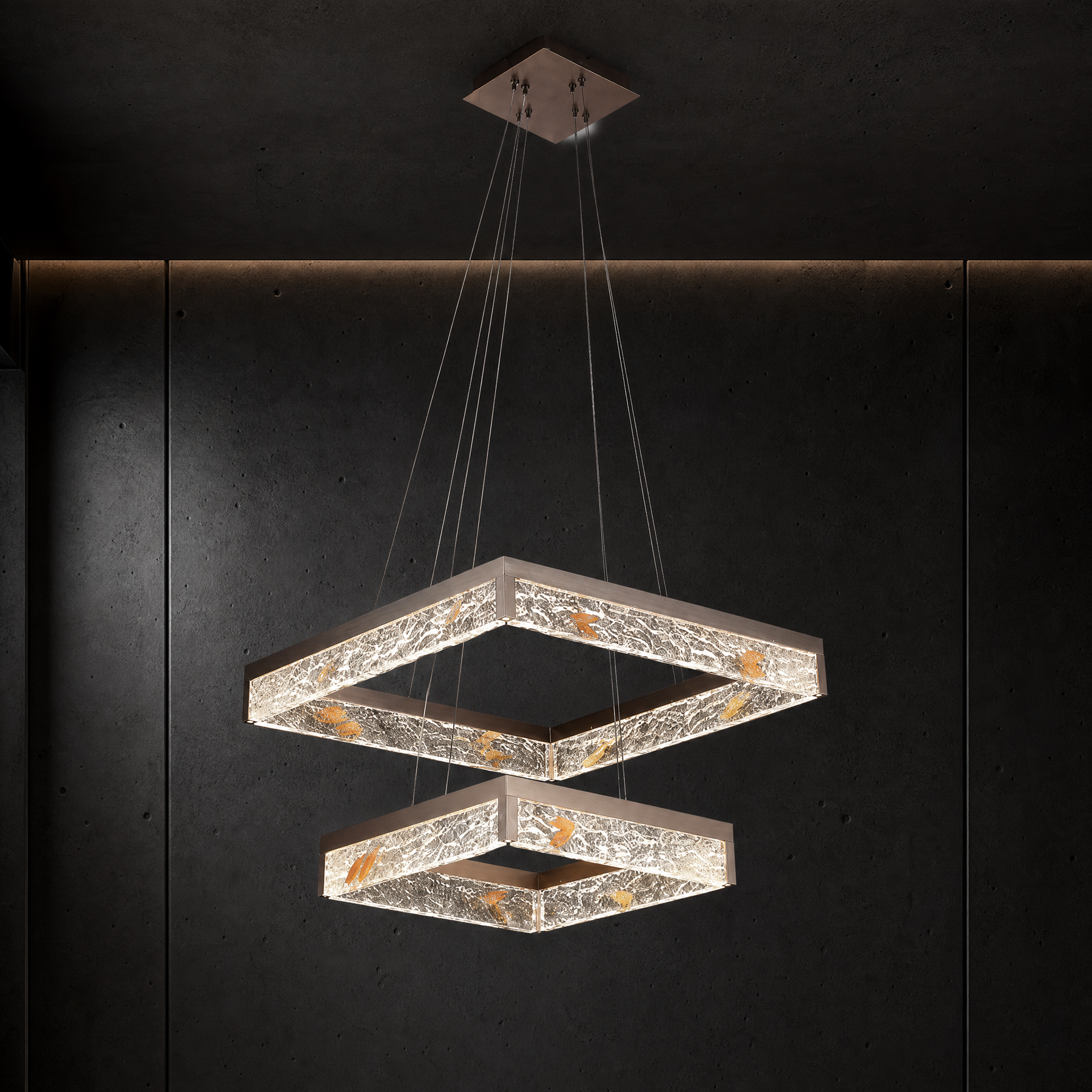 Luminous Cube Modern Sculptural Pendant Light - main
