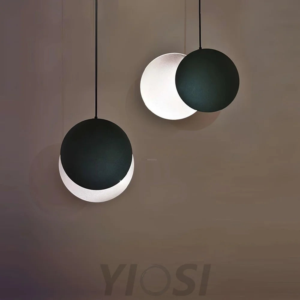 Lunar Eclipse Pendant ∅ 7.1″ - Earring-1-Yiosilamp