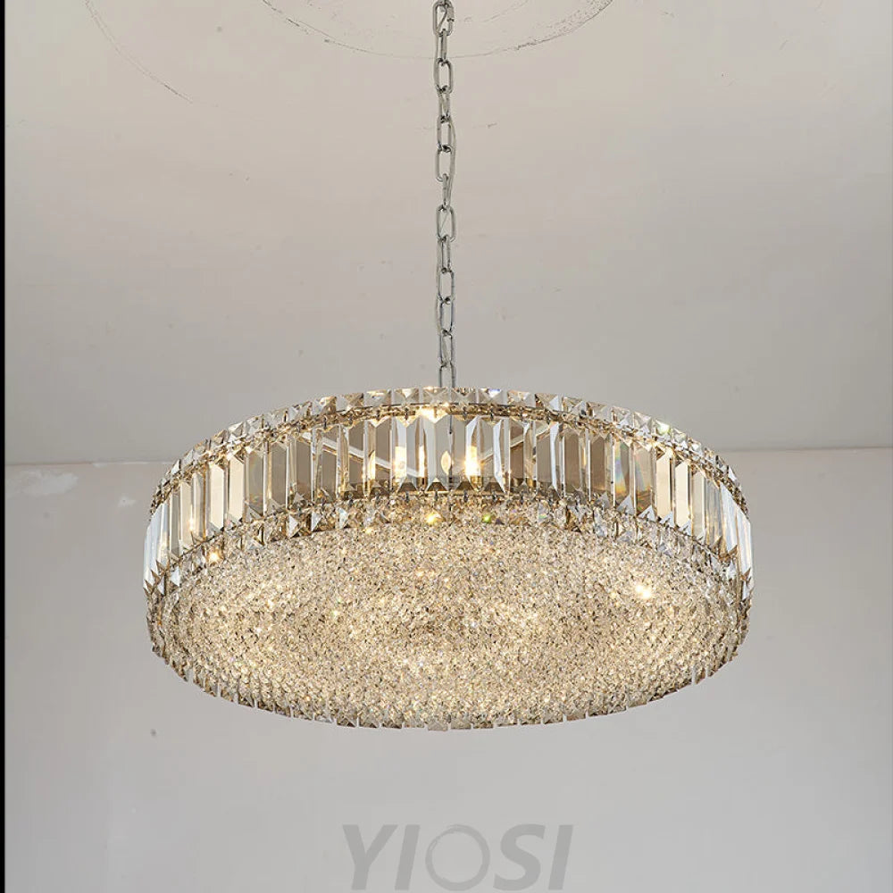 Luxury Cake Shape One Tier Crystal Chandelier