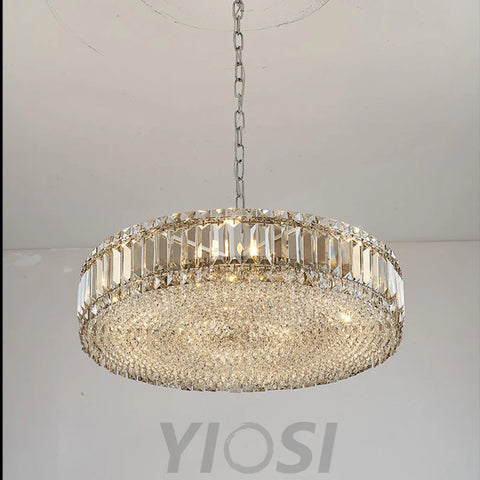 Luxury Cake Shape One Tier Crystal Chandelier