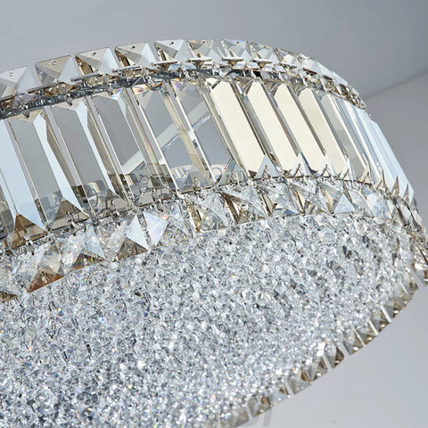 Luxury Cake Shape One Tier Crystal Chandelier
