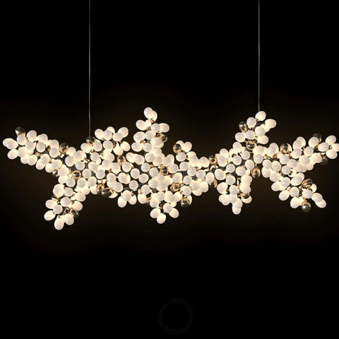 Customize Luxury Grape Linear Glass Ball Chandelier Chaos Line Black Finish Custom