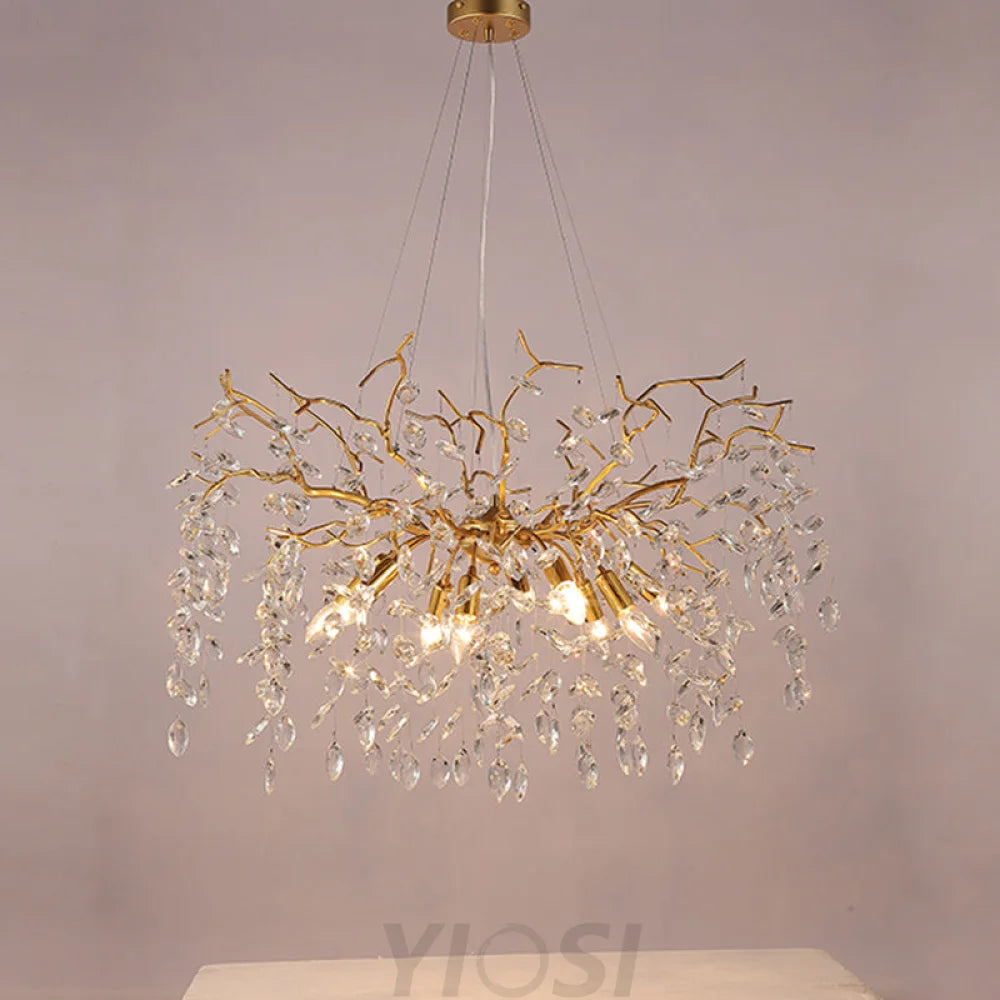 Luxury Pendant Ceiling Chandelier Lighting Fixture For Dining Room 31.5’’ D Branch