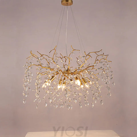 Luxury Pendant Ceiling Chandelier Lighting Fixture For Dining Room 31.5’’ D Branch