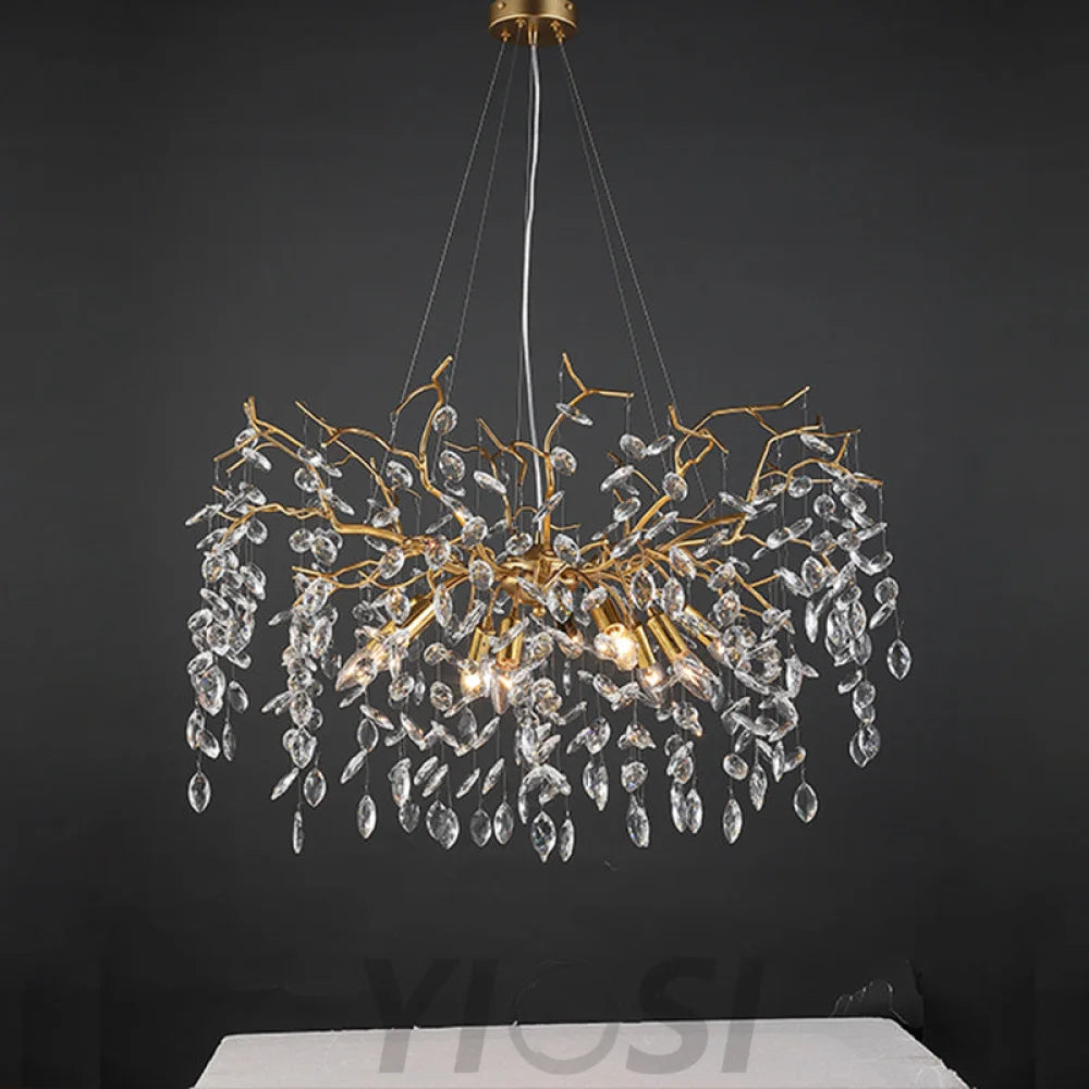 Luxury Pendant Ceiling Chandelier Lighting Fixture For Dining Room 31.5’’ D Branch