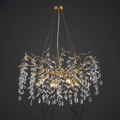 Luxury Pendant Ceiling Chandelier Lighting Fixture For Dining Room 31.5’’ D Branch