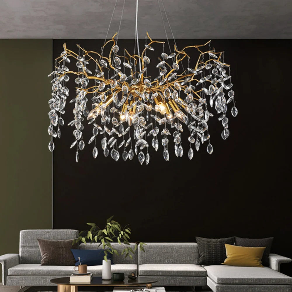 Luxury Pendant Ceiling Chandelier Lighting Fixture For Dining Room 31.5’’ D Branch