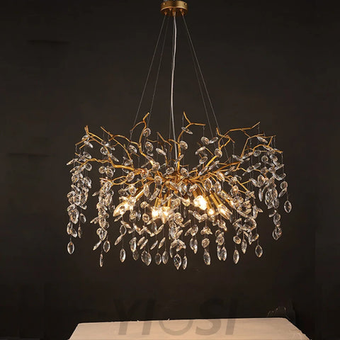 Luxury Pendant Ceiling Chandelier Lighting Fixture For Dining Room 31.5’’ D Branch