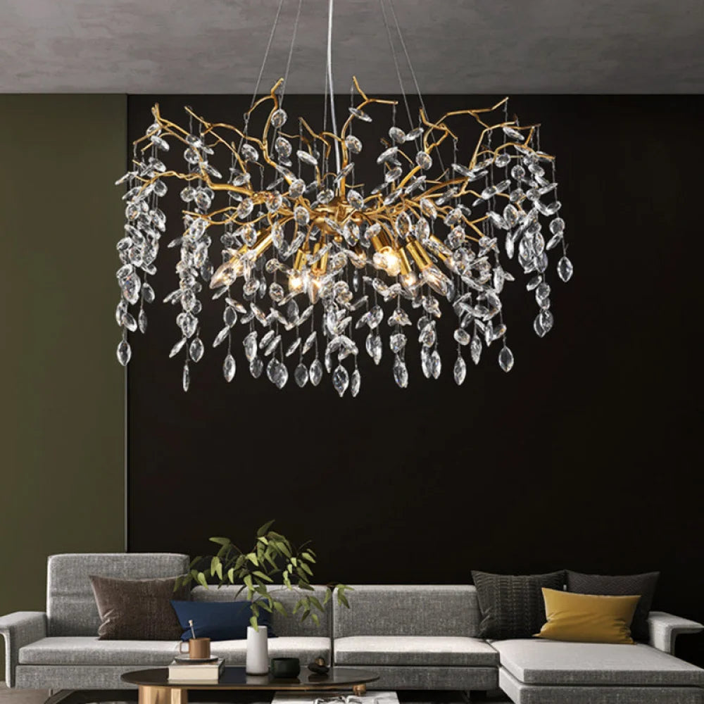 Luxury Pendant Ceiling Chandelier Lighting Fixture For Dining Room 31.5’’ D Branch