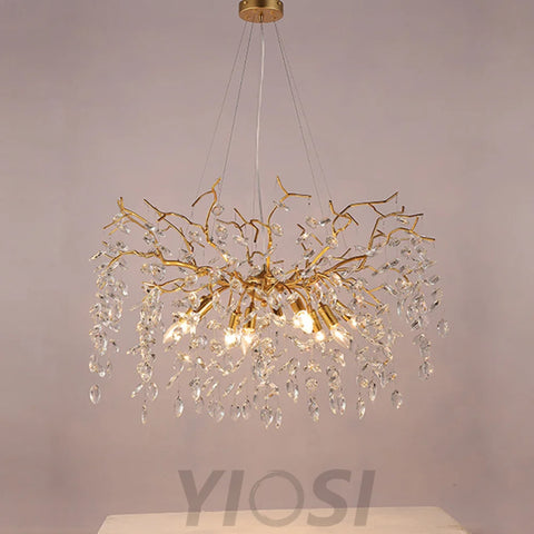 Luxury Pendant Ceiling Chandelier Lighting Fixture For Dining Room 31.5’’ D Branch