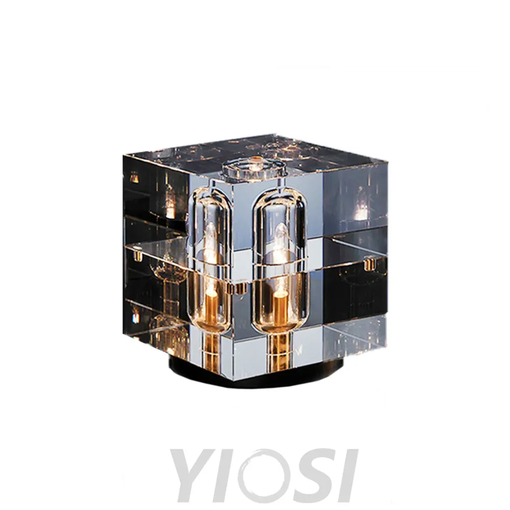 Luxury Square Crystal Table Lamp