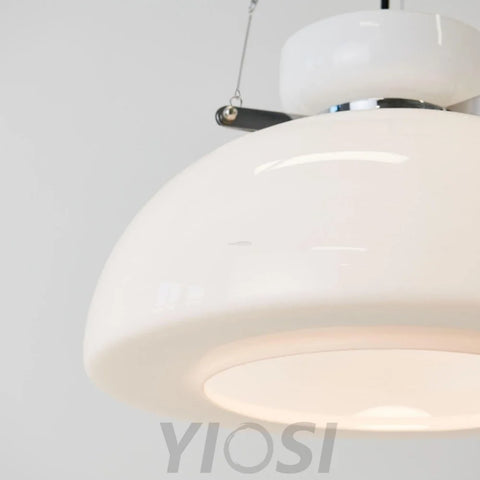 Mack Pendant ∅ 15.7″ x H 9.8″ / Dia 40cm x H 25cm / Chrome + White Pendant light