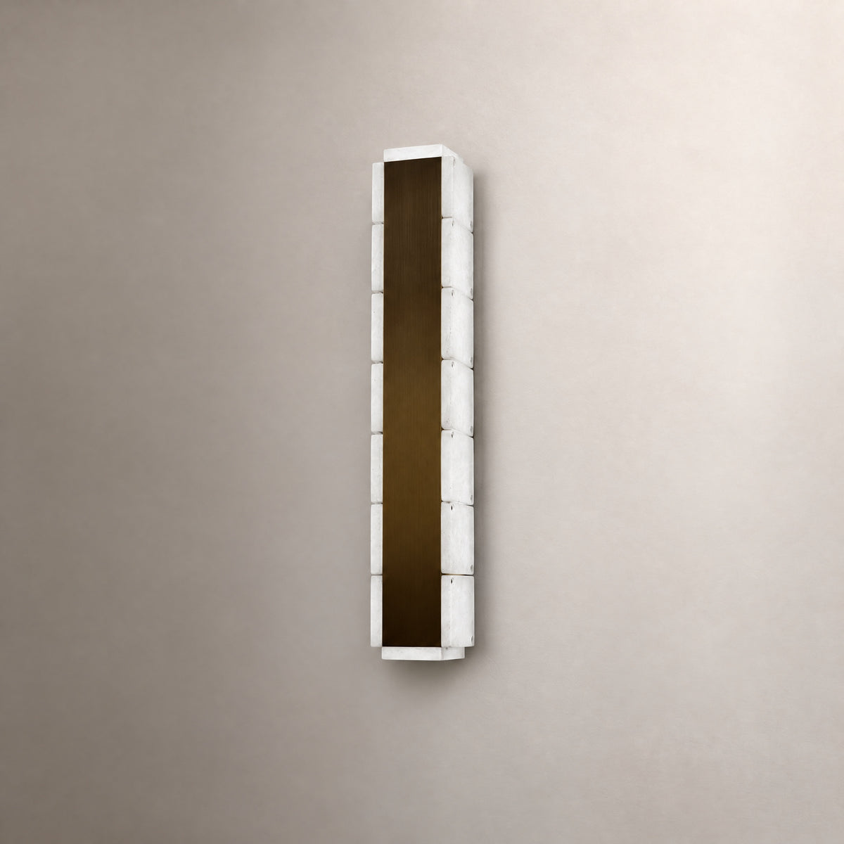 Madison Natural Stone Wall Sconce 3.5" – lights off