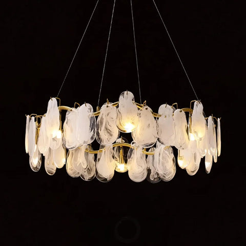 Mahina Cloud Round/Linear Chandelier - Cylinder-1-Yiosilamp