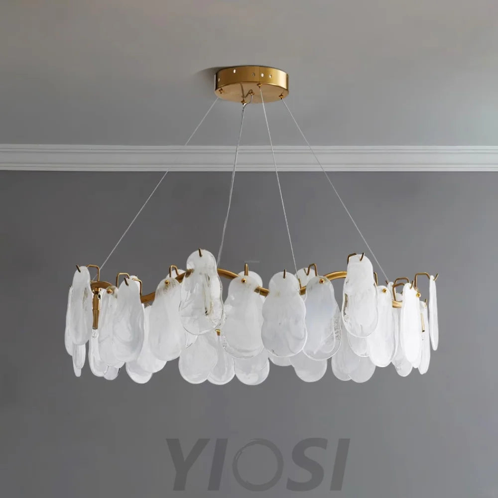 Mahina Cloud Round/Linear Chandelier - Cylinder-1-Yiosilamp