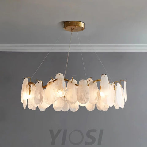 Mahina Cloud Round/Linear Chandelier - Cylinder-1-Yiosilamp