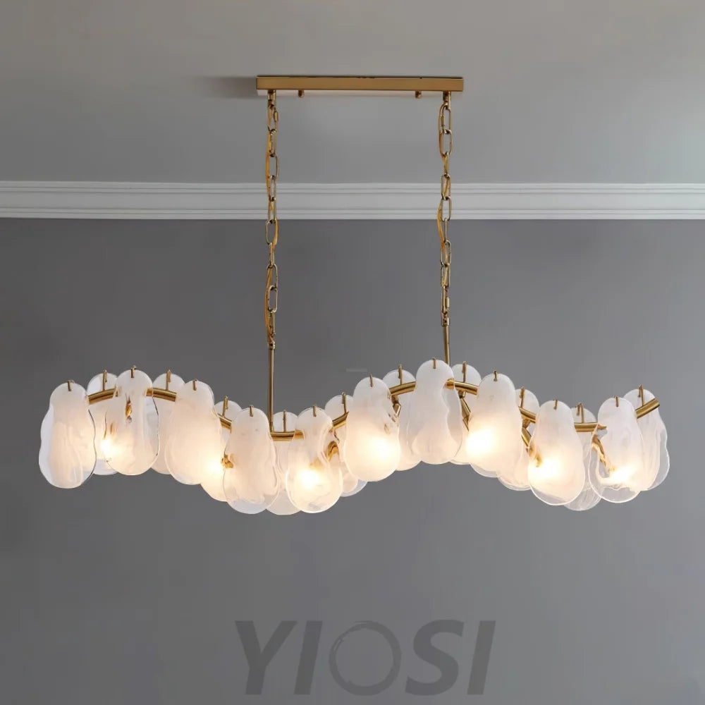 Mahina Cloud Round/Linear Chandelier - Cylinder-1-Yiosilamp
