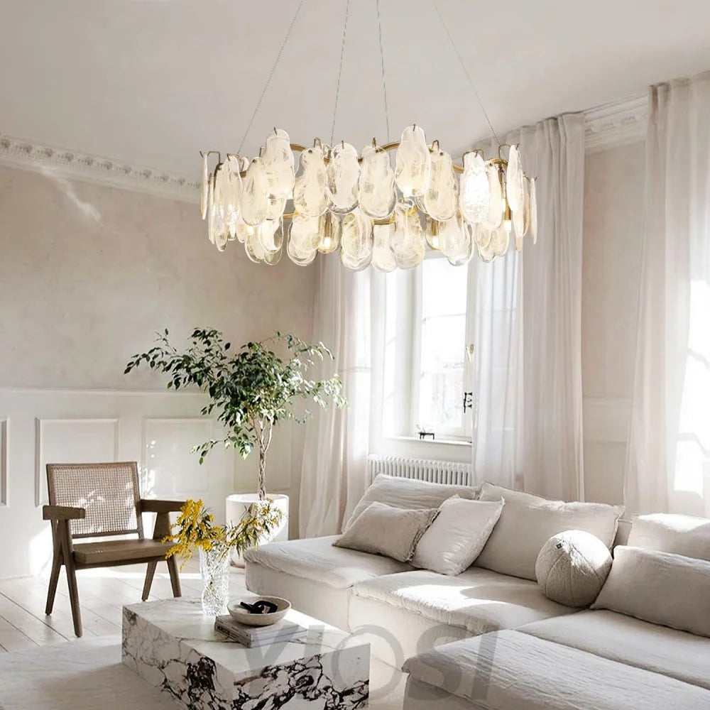 Mahina Cloud Round/Linear Chandelier - Cylinder-1-Yiosilamp