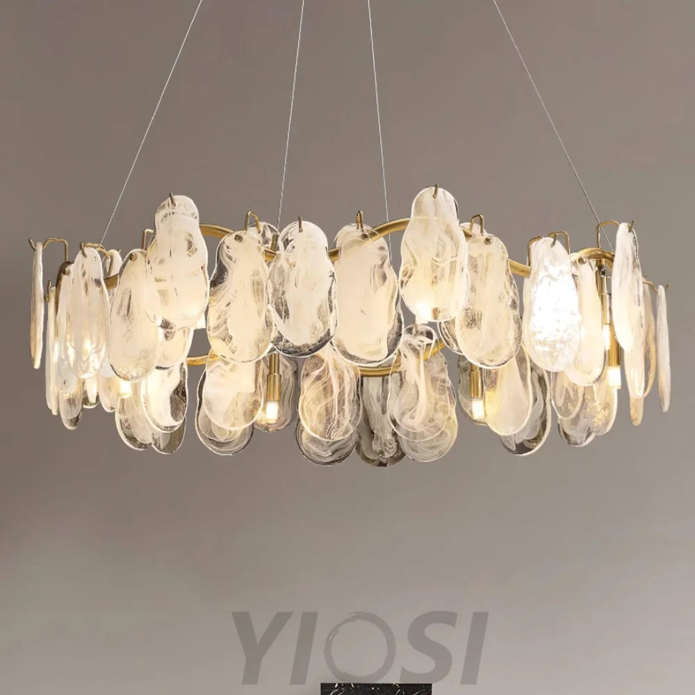 Mahina Cloud Round/Linear Chandelier - Cylinder-1-Yiosilamp