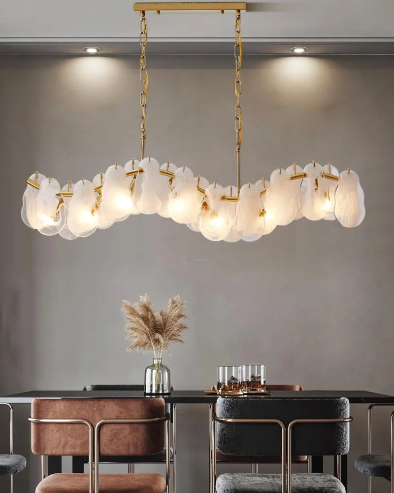 Mahina Cloud Round/Linear Chandelier - Cylinder-1-Yiosilamp