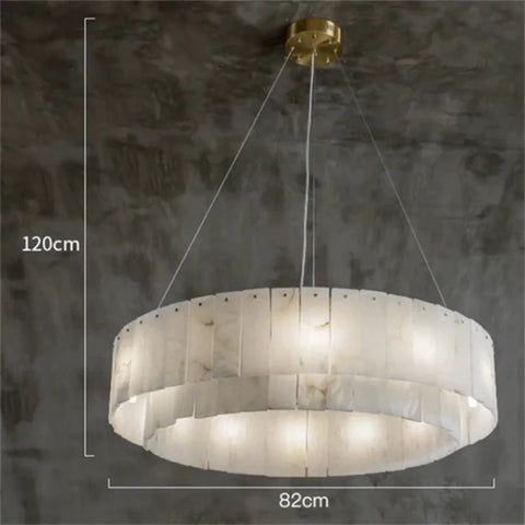 Mancy Alabaster 2-Tier Round Chandelier 22’’D Chandelier