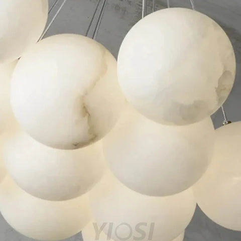 Mancy Modern Creative Alabaster Ball Chandelier