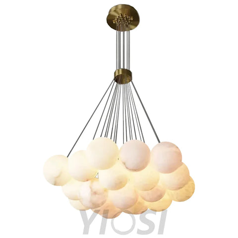 Mancy Modern Creative Alabaster Ball Chandelier