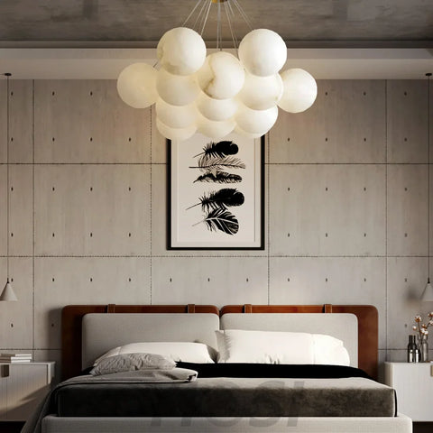 Mancy Modern Creative Alabaster Ball Chandelier